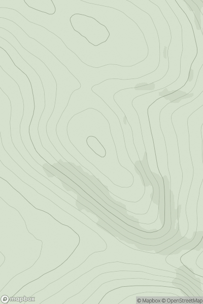Thumbnail image for Meall nan Caorach [The Fannaichs] showing contour plot for surrounding peak